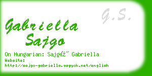 gabriella sajgo business card